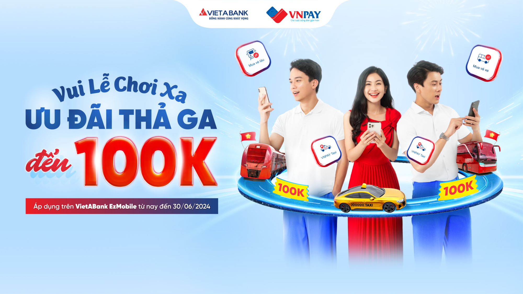 VUI LỄ CHƠI XA ƯU ĐÃI THẢ GA TRÊN VIETABANK EZMOBILE 